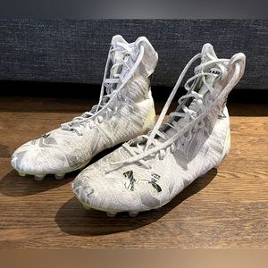 Under Armor white lacrosse cleats